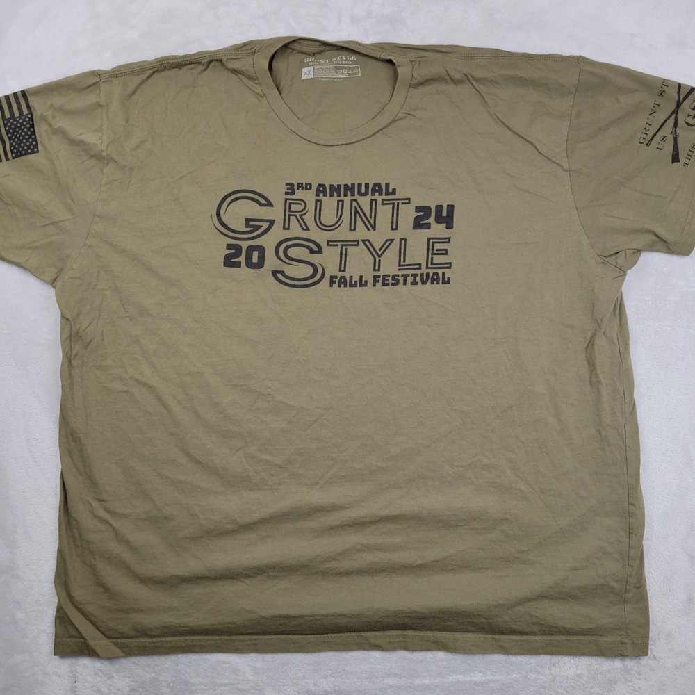 Grunt Style T Shirt Men XXXXL Patriot Military Tactical Veteran 2A Fall Fest 521